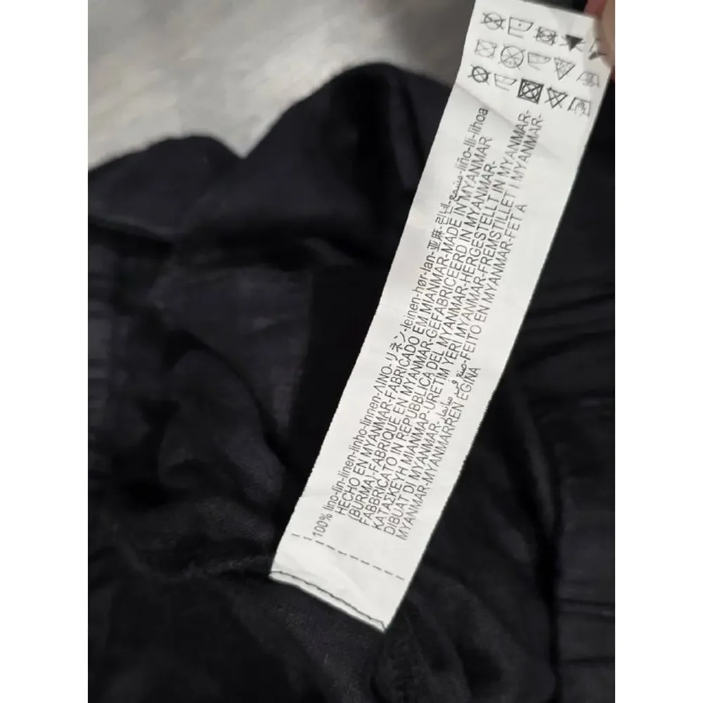 Zara Black Wide Leg Y2K Pants Trousers Small A004316